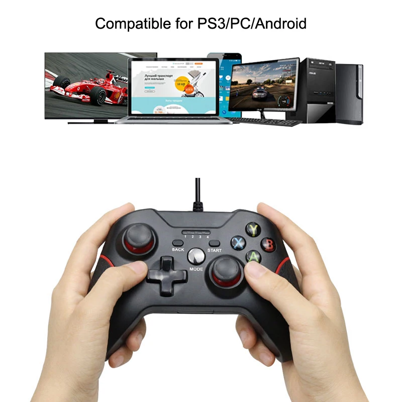 Wired USB Gamepad For PS3 Console For Sony PS3 Joystick For Android Phone Joypad Accessories USB PC Controller Game Accessories