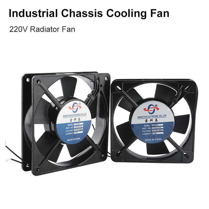 

Cooling Fan AC 220V Square Metal Frame Cabinet Fan With Iron Mesh 110mm 120mm Radiator Fan Carving Machine Accessories Cooling