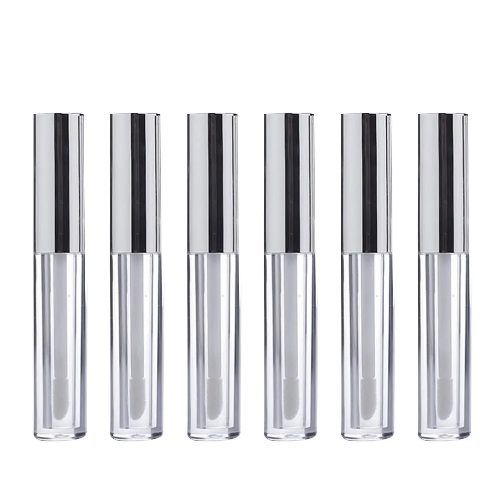 

12 шт. Прозрачные легкие пустые тюбики для блеска для губ, прочные многоразовые контейнеры для розлива, серебристые, золотистые