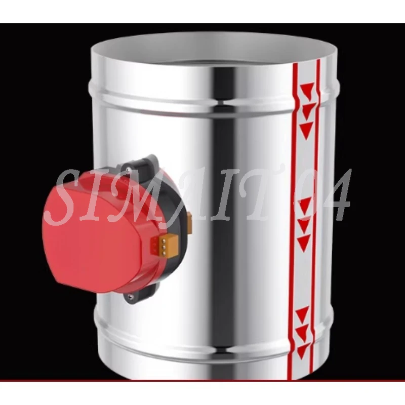 Stainless Steel 201 Damper Electric Air Valve Motorized Check Valve for 3/4/5/6/8inch Pipe 80/100/125/150/200/250mm 220V 12V 24V