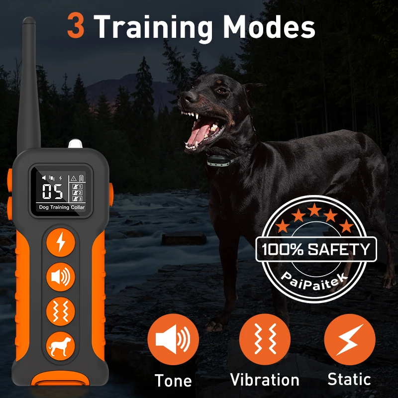 Electric Training Dog Collar and Remote Shock Dog Collar 3300FT Adjustable Fit
