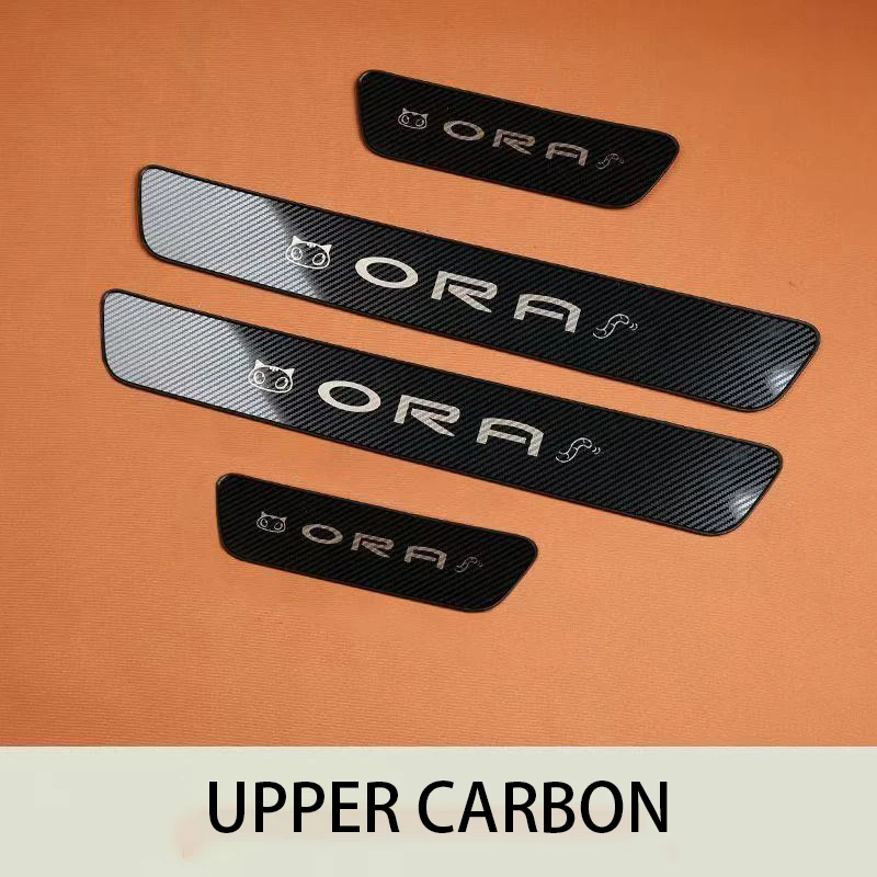 الفولاذ المقاوم للصدأ ل ORA FUNKY CAT 03 E-TECH GT LIGHTING CAT 2025 2024 2023 عتبة باب السيارة لوحة بالية جدار كبير ملحقات السيارة #6