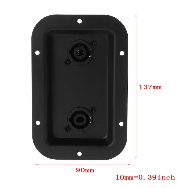 Theater Junction Box Connectors Dual Speakon Dual 1/4 Inch Mounting Holes