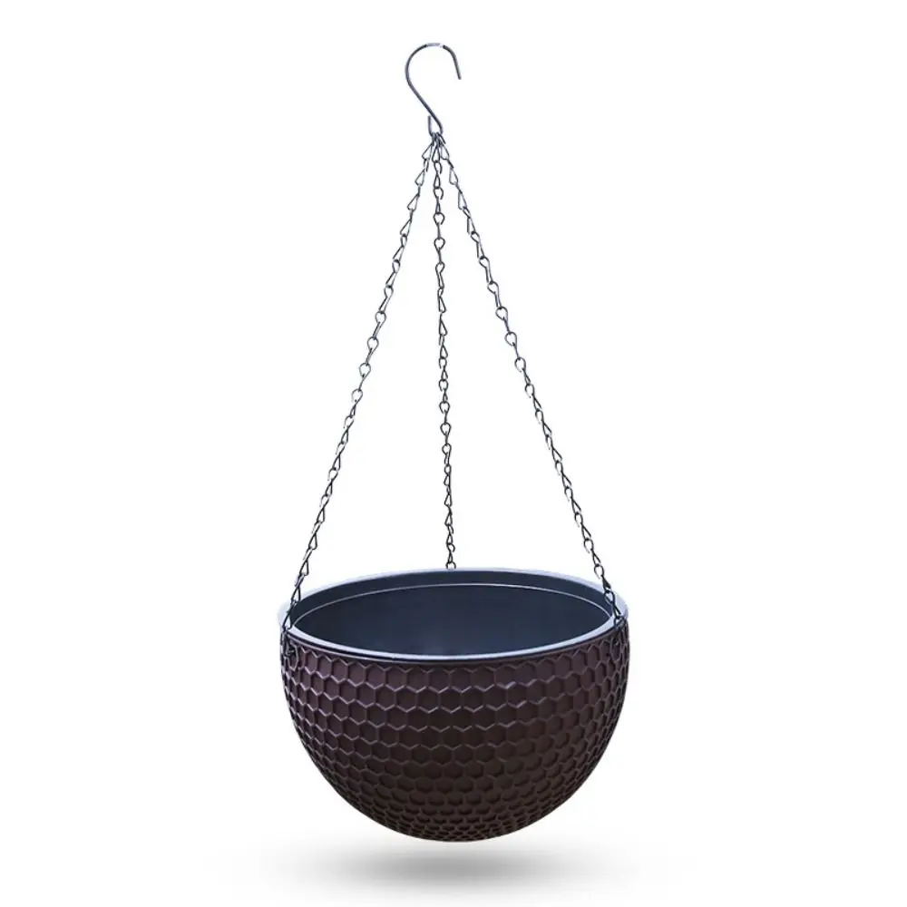 

With Drainer and Hanging Chain Honeycomb Hanging Flower Pot Self-Waterin Hydroponic Hanging Flower Basket Thickened Sturdy