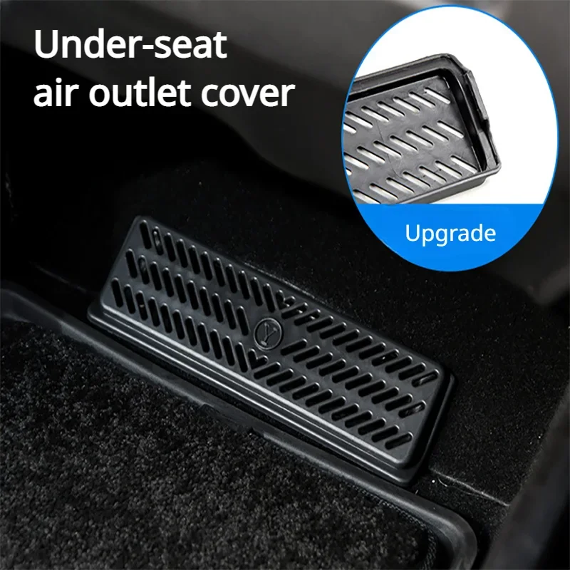 Under Seat Air Outlet Cover for Tesla Model 3 Y Anti Dust Blocking Protection Vent Case 2pcs Car Tidying Accessories 2021-2023