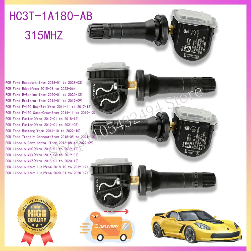 

Датчик давления в шинах TMPS HC3T-1A180-AB HC3T-1A150-AA для Ford Mustang 2014-2022, Ford Fusion 2017-2021, 315 МГц