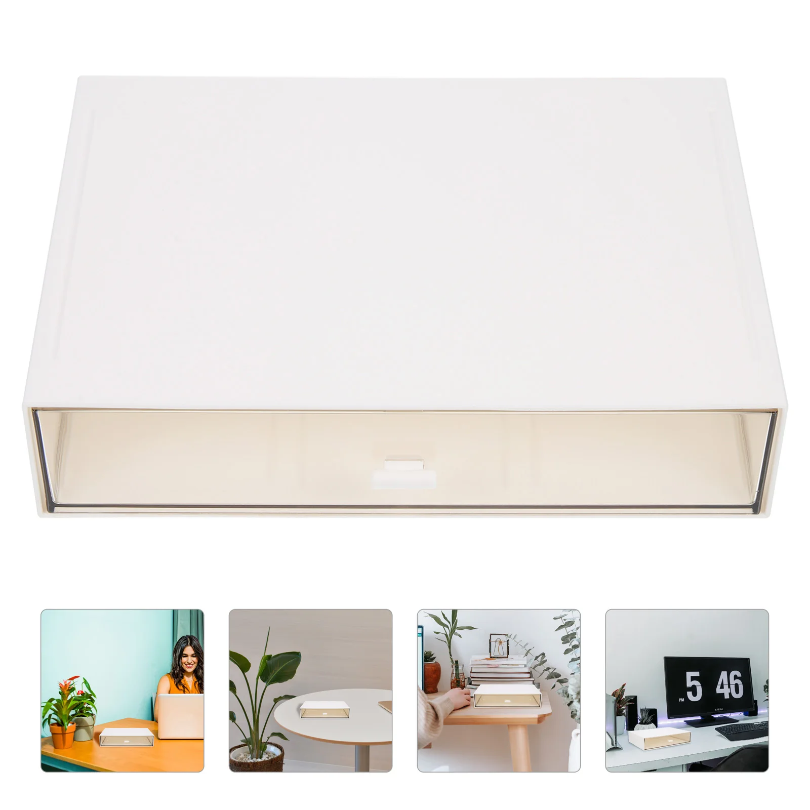 

Stackable Desktop Storage Box Drawer Type Stationery Multi-Use Makeup Case Holder Bathroom Drawer Organizer Creative