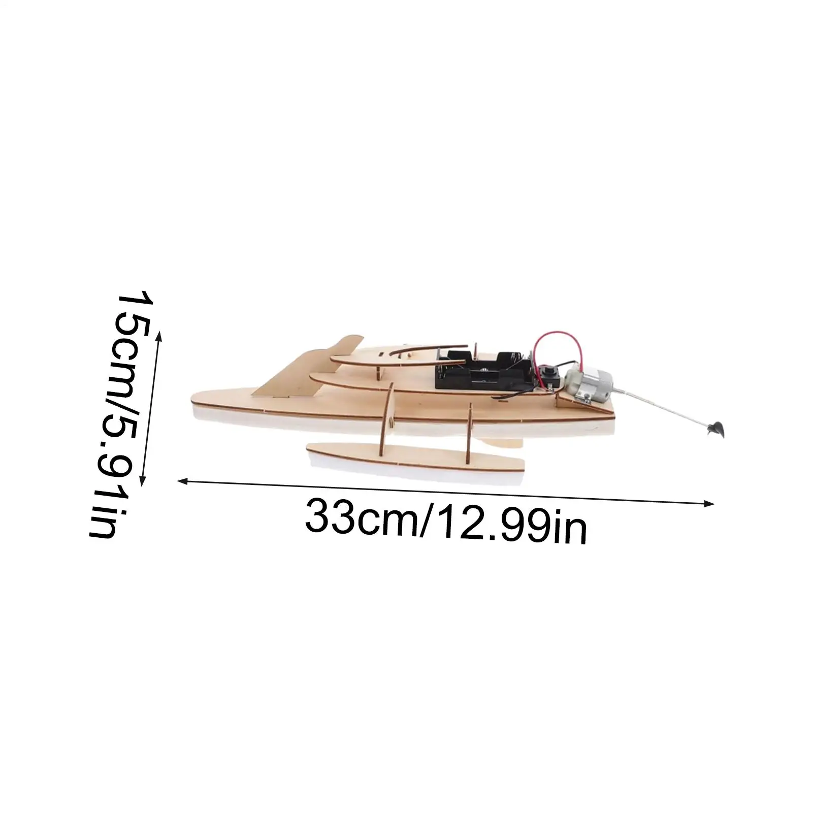 Wooden Boat Model Kits to Build DIY Puzzle Toy Challenging Wooden Electric Boat Model Kit for Ages 6-14 Boys Girls Youth Pretend