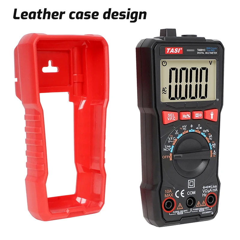 TASI TA801A TA801B TA801C TA801D Digital Multimeter Mini Smart Ture Rms Ac Dc Ncv Auto Range Digital Meter Tester Voltage Meter