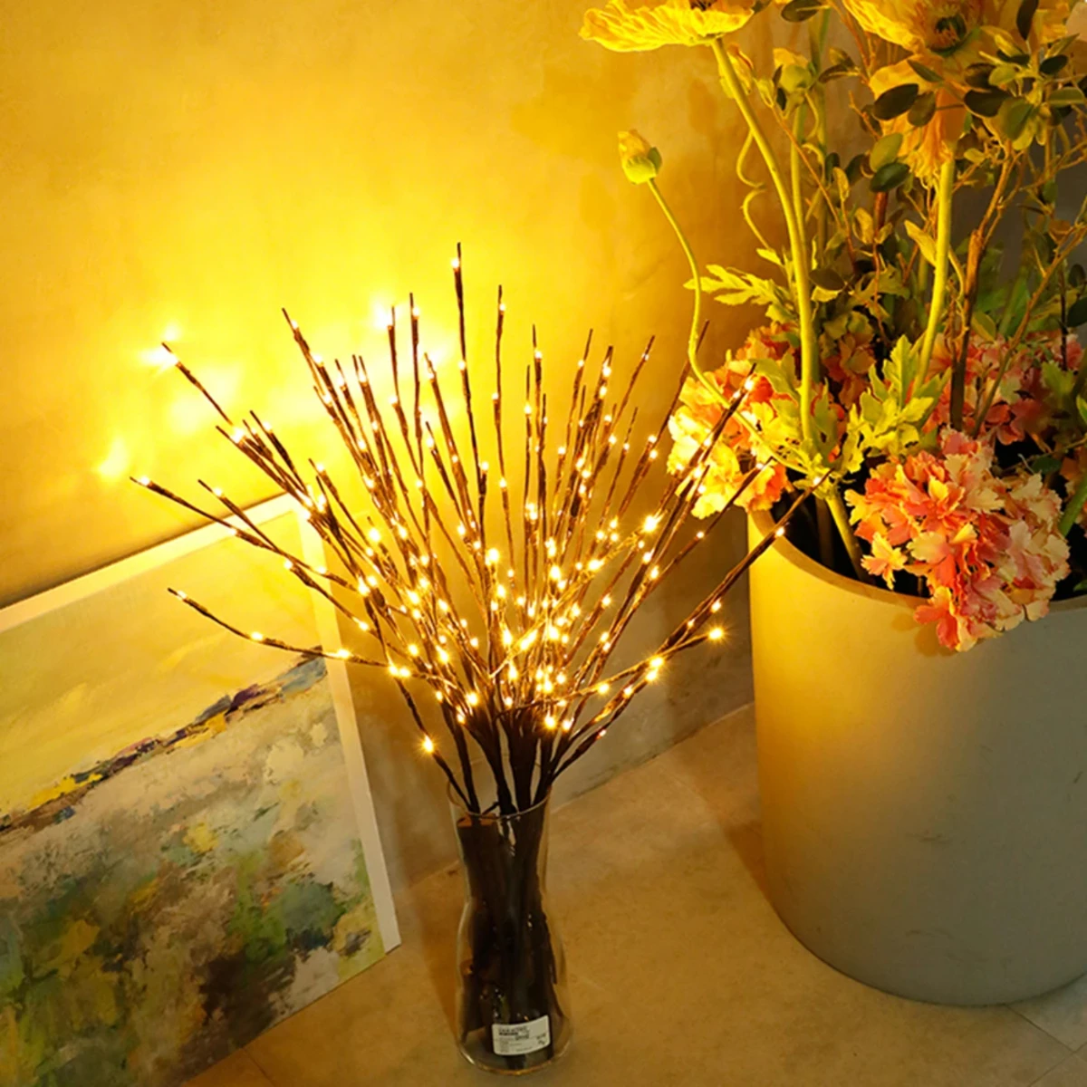 20 LED Twig Lighted Branch Vase Filler Tree Branch Light Christmas Wedding Christmas  Year Decorative Lights Night Lamp Led