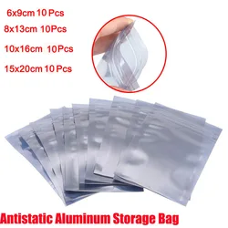 40Pcs Antistatic Resealable Bag Premium Anti Static Bags for SSD HDD and Other Electronic Devices 6x9cm 8x13cm 10x16cm 15x20