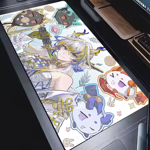 Mouse Pad Laptop Gaming Accessories Natural Rubber Mousepad Kawaii Dragon Anime Keyboard Pad PC Arknights Shu Cute Girl Desk Mat