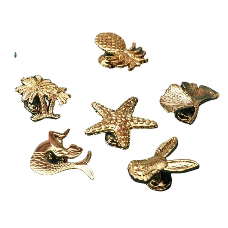 Gold Handles for Cabinets and Drawers Dresser Handles Bronze Drawer Handles Plant Animal Shape Handles