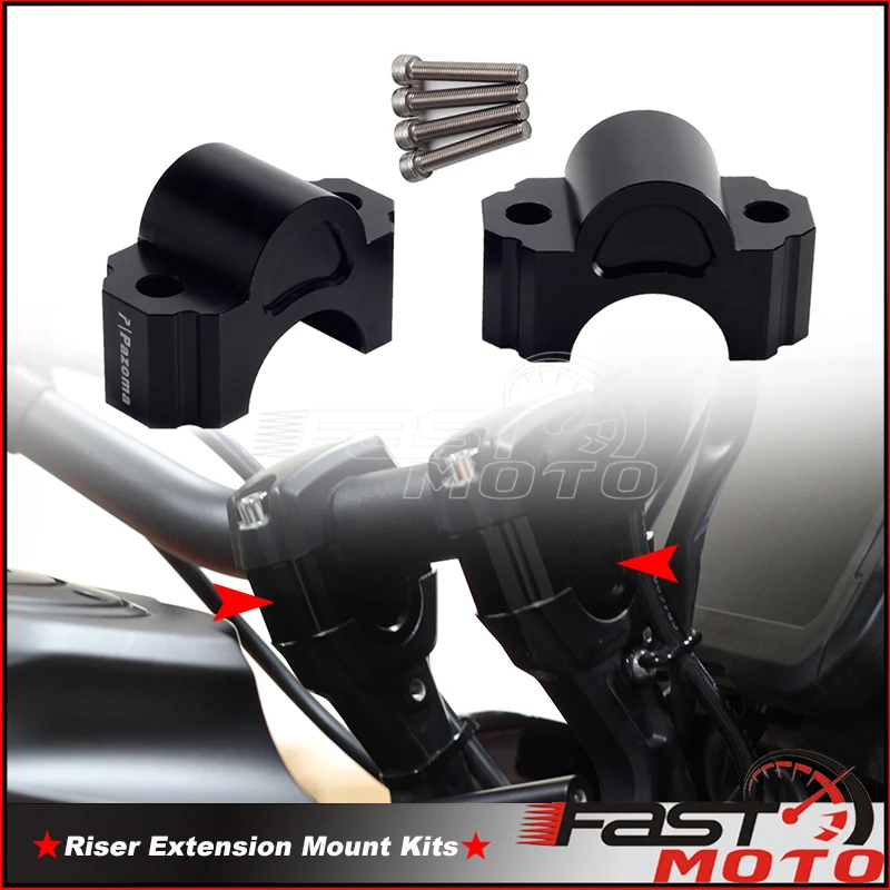 

Motorcycle Handlebar Risers Clamp Mounting Mount Riser CNC Aluminum For Pan America 1250 Special 2021+ Riser Extension 25mm 1''