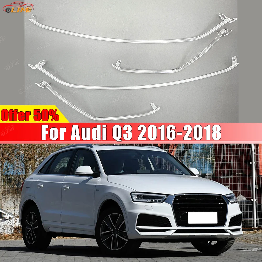 

Подходит для Audi Q3 2016-2018: Светодиодные фары, дневные ходовые огни, световодные пластины, автомобильные аксессуары, трубчатые ангельские глазки
