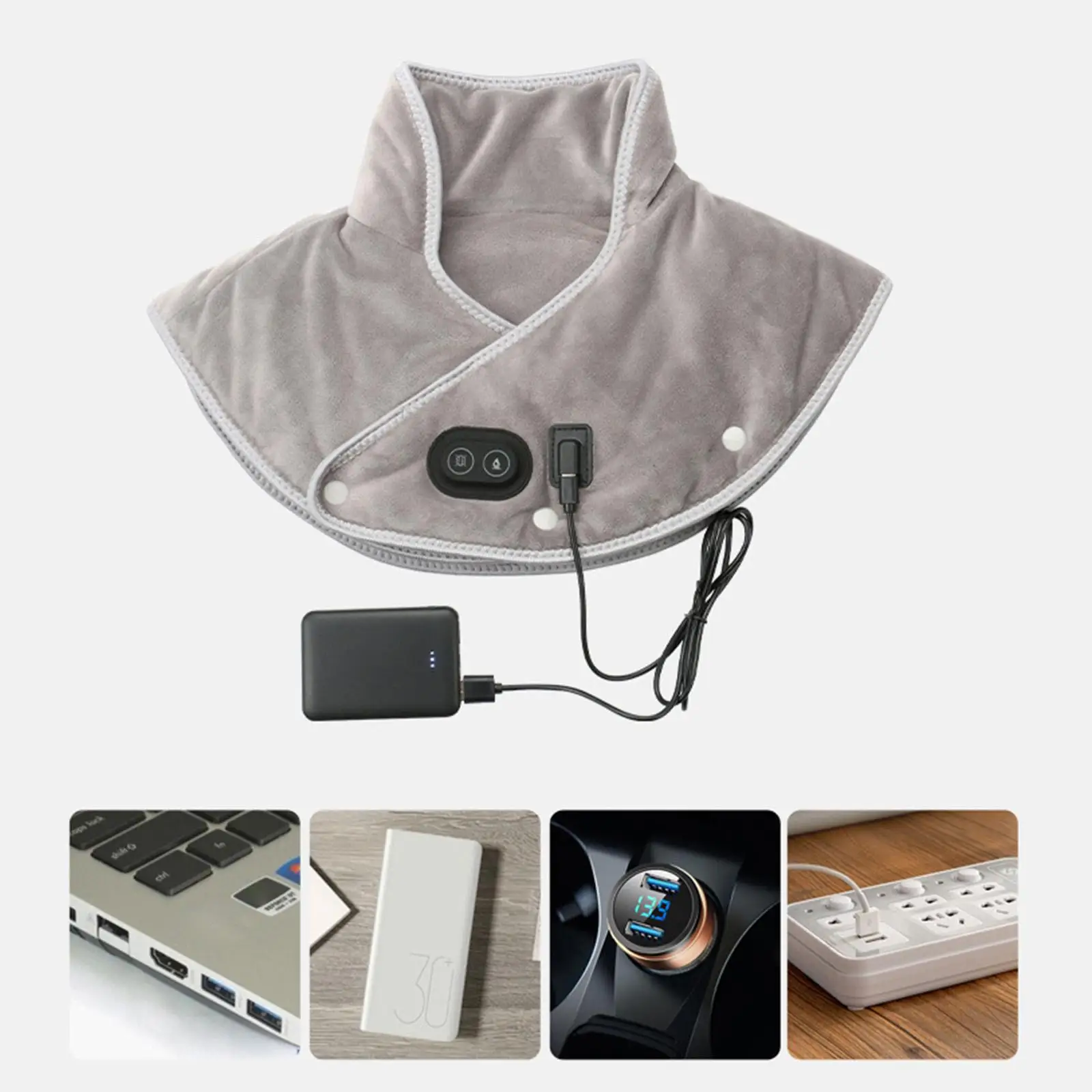 Electric Heating Pad for Men Women Adjustable Size Thermal Compress Cushion