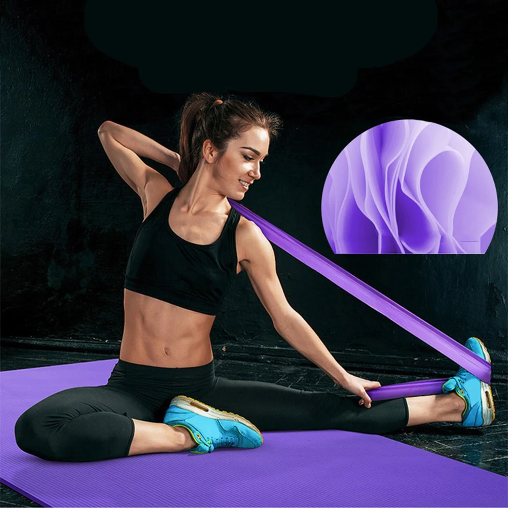 

3pcs Yoga Resistance Bands Stretch Exercise Strap Elastic Belt For Fitness Stretching Dance Home Use Blue Pink Purple