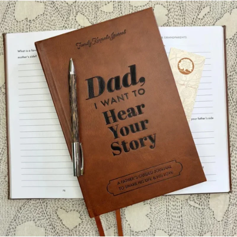 Mom, I Want To Hear Your Story Dad Mom Leather Memory Books A Father's Guided Journal To Share His Life Memory Books