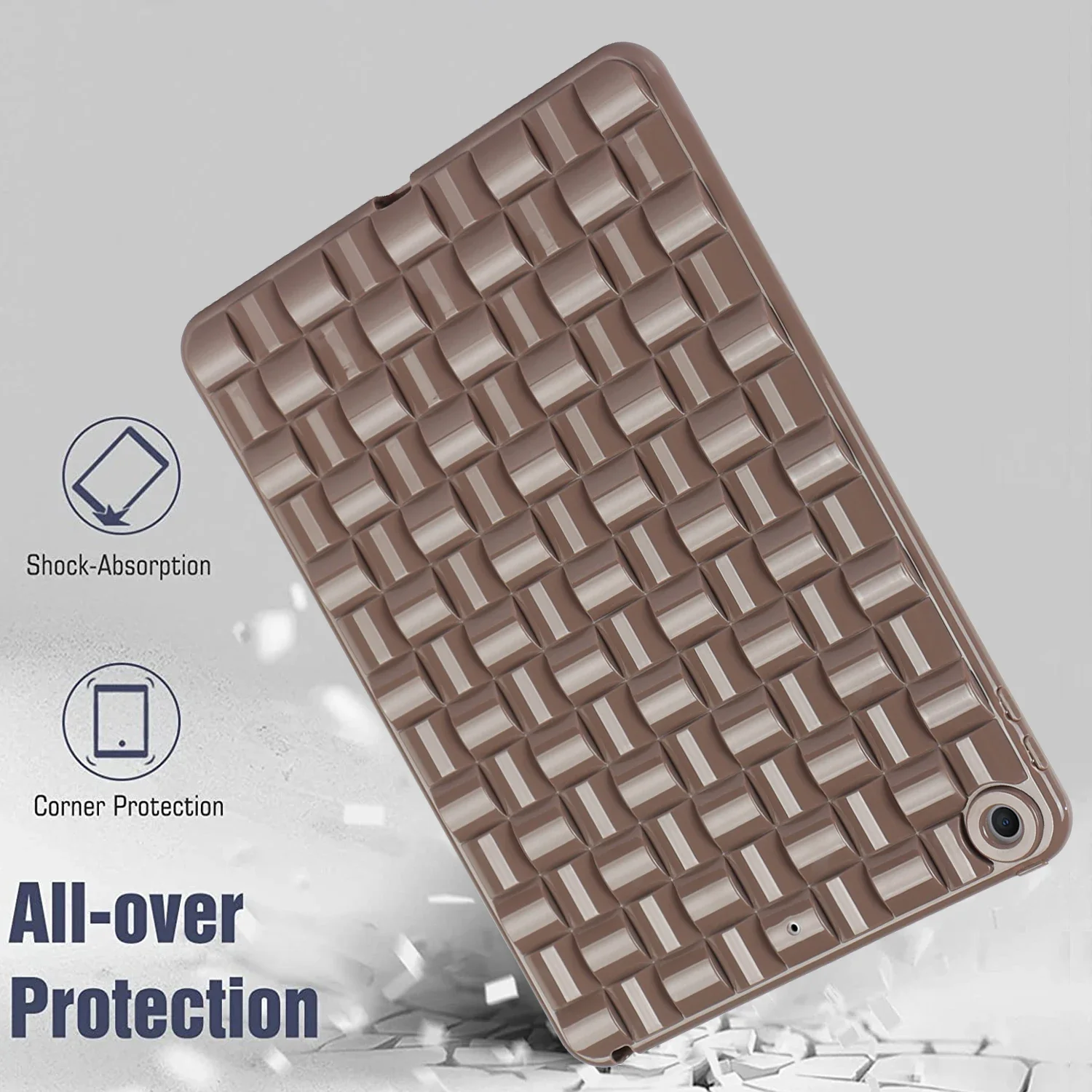 For Samsung Galaxy Tab S6 Lite 10.4 2024 P610 P615 Colorful Simplicity Stereoscopic Fashionable Ice Grid Pattern for Tablet PC