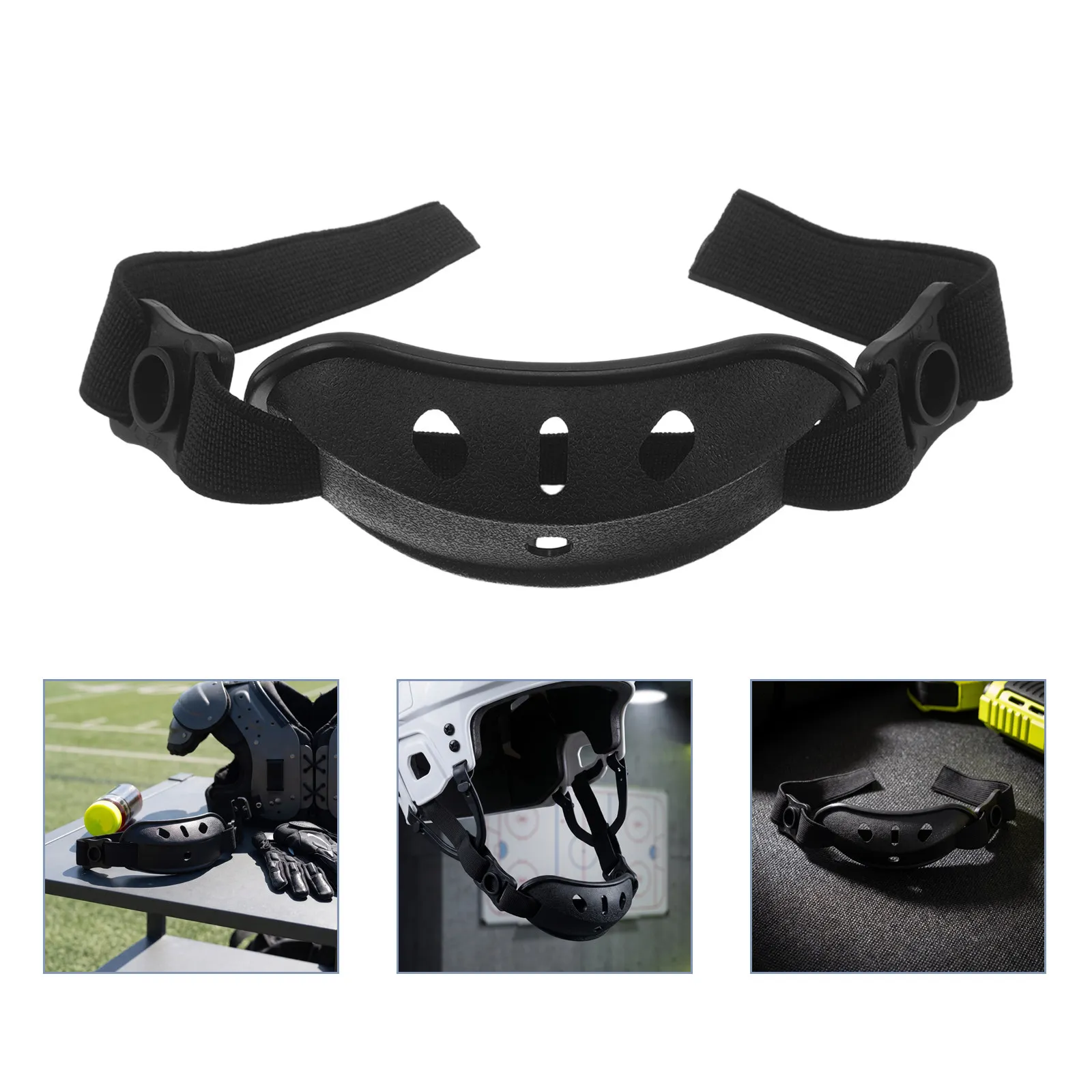 Hockey Chin Strap Padded Foam Chin Cushion Adjustable Support for Sports Helmets Football Hockey Player Protection