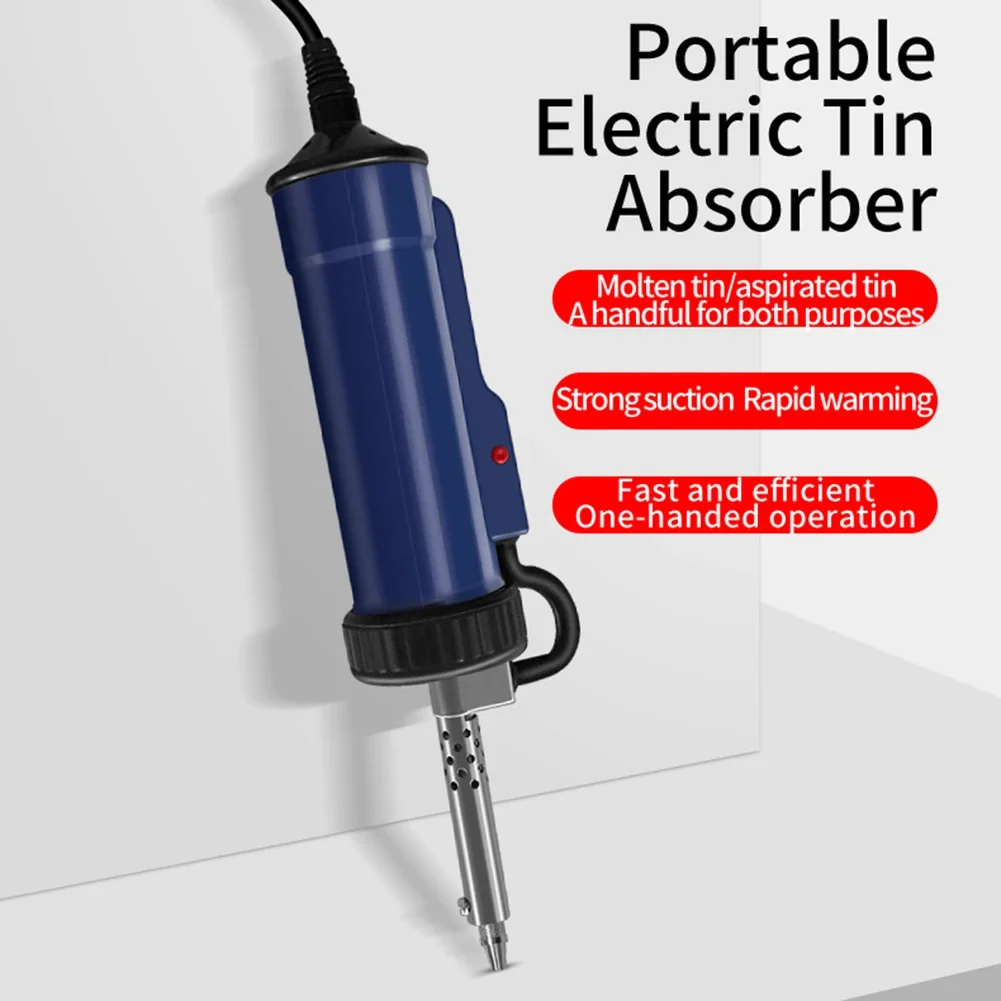 BBT-680 Electric Solder Tin Sucker Removal Pump with 3 Suction Tip Automatic Vacuum Desoldering Pump AC 110V/220V 30W Repair