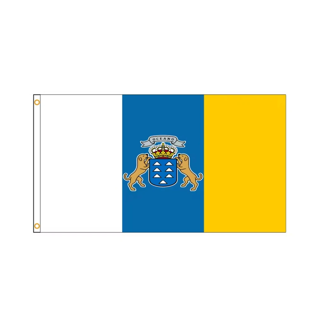 Spain Spanish Flag of the Canary Islands 2x3ft 3x5ft Custom Outdoor Decor