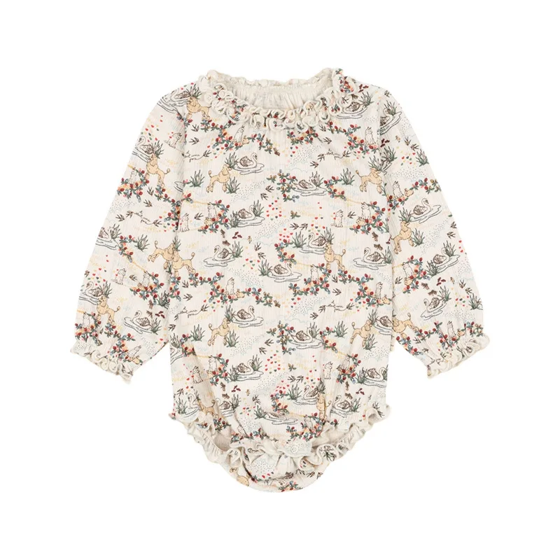 Infant Baby Girl Romper 2024 Spring Long Sleeve Newborn Rompers Infant Jumpsuits Baby Onepiece Fashion Baby Girl Clothing