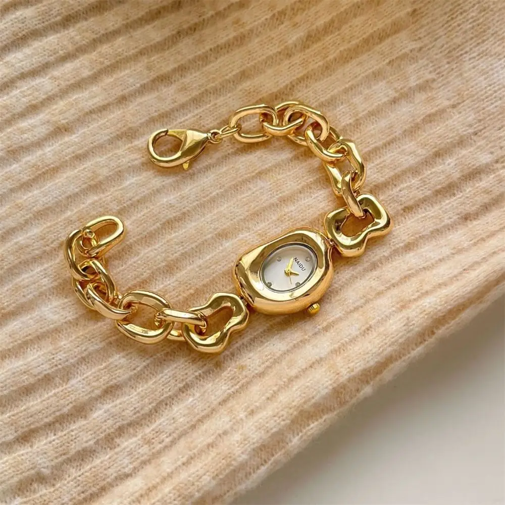 New Irregular Bracelet Watches Cheese Shape Elegant Ladies Watch Luxury Gift Quartz Watch Women