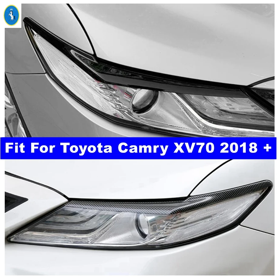 

Car Front Headlight Lamps Trim Head Lights Decorative Strip Headlight Eyebrow Mouldings For Toyota Camry 2018 - 2021 Accessories