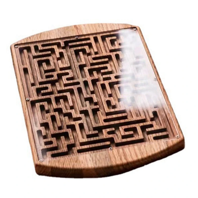 Gioco del labirinto in legno, Amanti dei giochi di sfida, Regalo per bambini, Palla del labirinto 3D per attività da tavolo