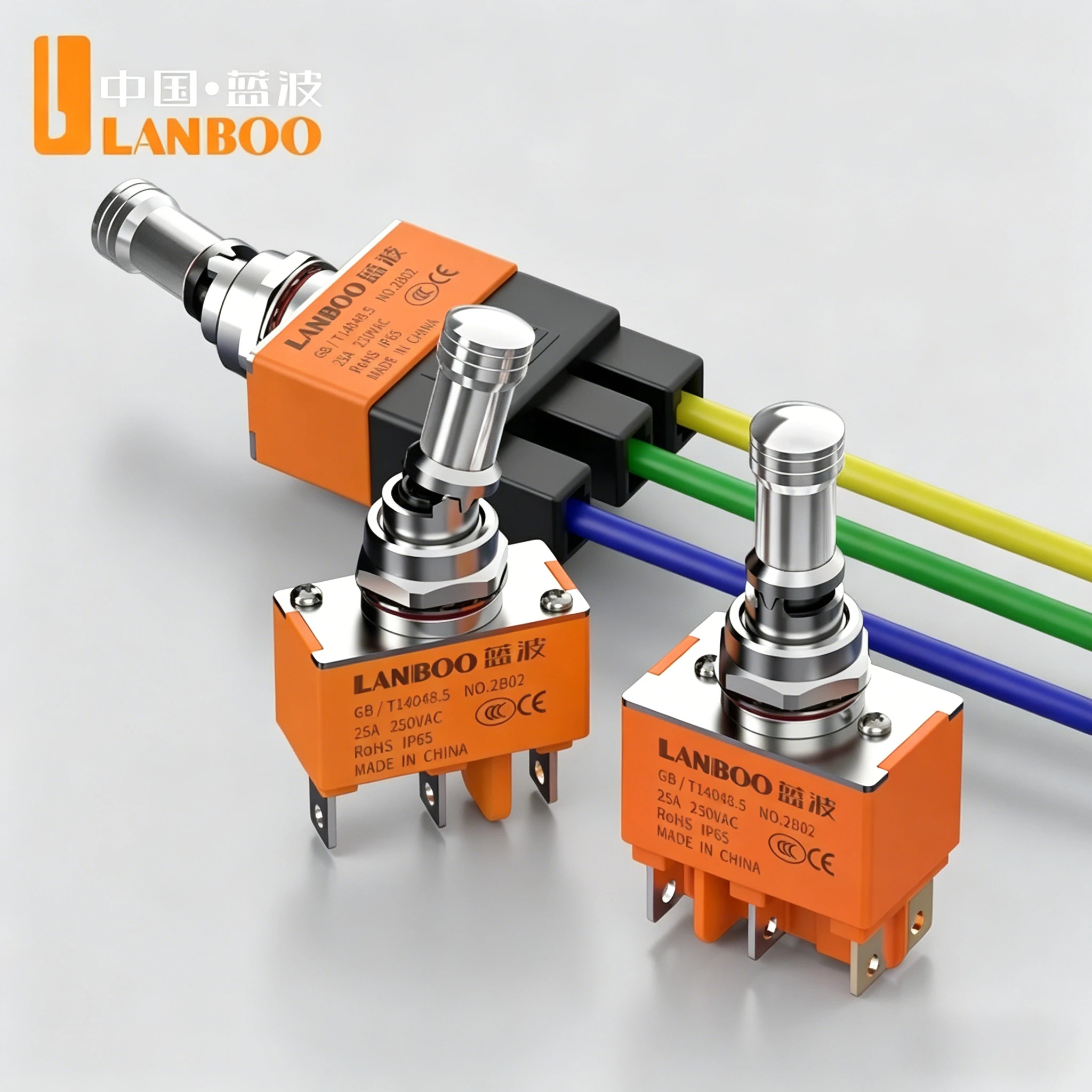 

LANBOO 12mm Pull Unlock Self-locking Toggle Switch 3pin 4pin 6pin ON-OFF/ON-OFF-ON 2 Position 3 Position 25A