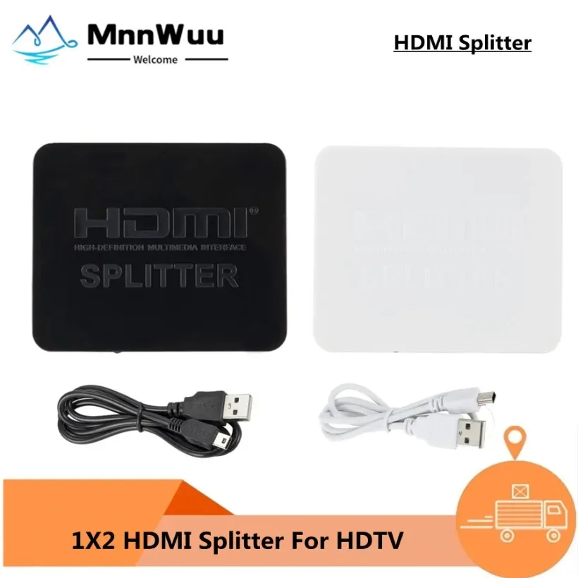 Rozdzielacz 4K HDMI Full HD 1080p HDCP Rozdzielacz 4K Przełącznik 1X2 Rozdzielacz Wzmacniacz Podwójny wyświetlacz Do DVD Do PS3 HDTV 1 wejście 2 wyjścia