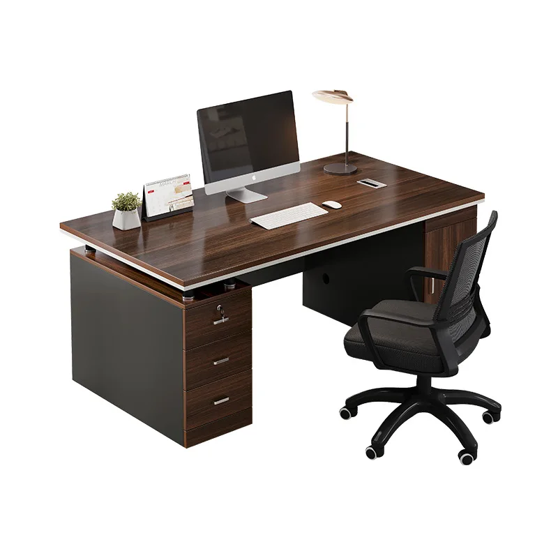 

Desk Unit Computer Desktop Simple Modern and Chair Combination Office Staff Boss Desk Household