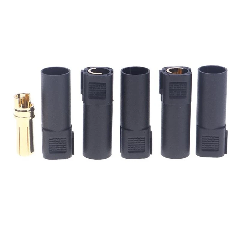 T21C High Amp Rating 130A 5Pcs 3Cm Metal+ Plastic Amass XT150 6Mm Bullet Connector Adapter Plug Kit Male-Female
