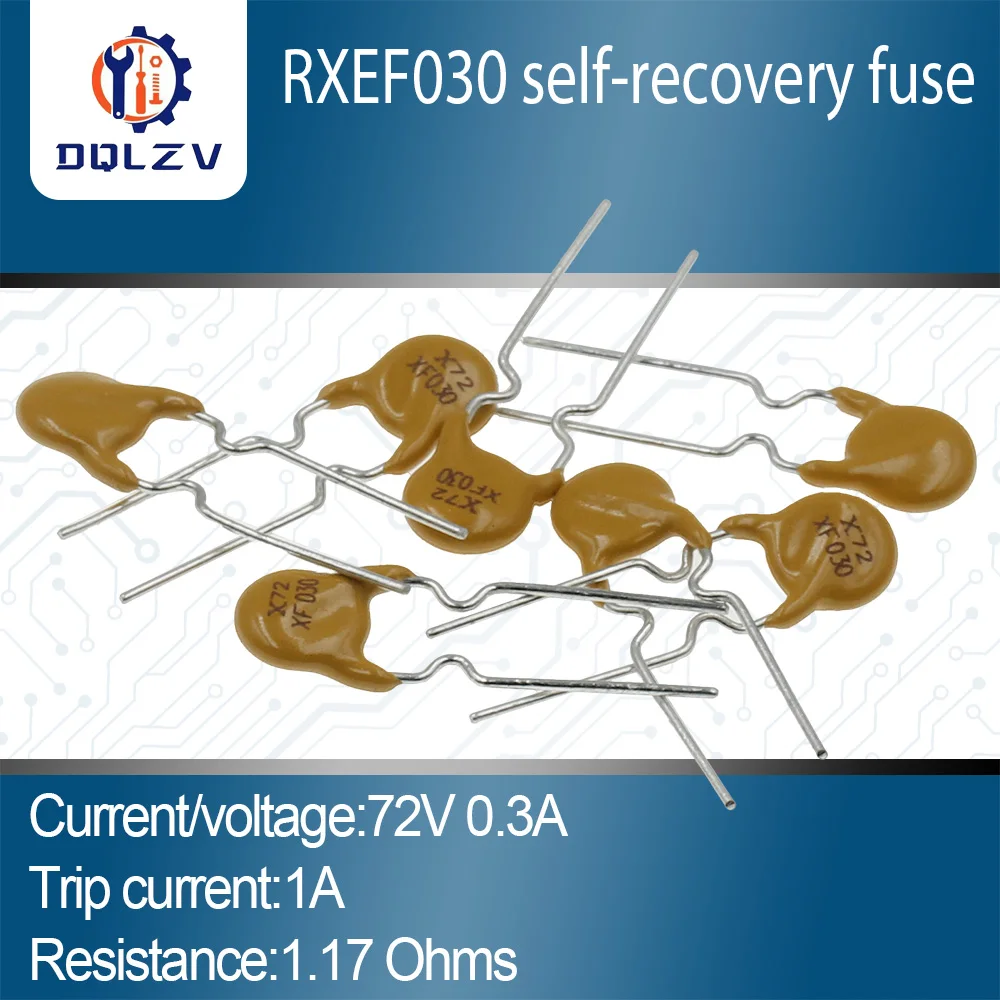 

72V 0.3A 300MA PPTC Resettable Fuse RXEF030 XF030 Pitch 5mm