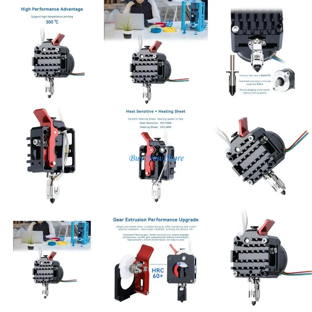 

20ce модернизированный комплект экструдера Весь металлический экструдер с двигателем 3510 24 В вентилятор экструзии