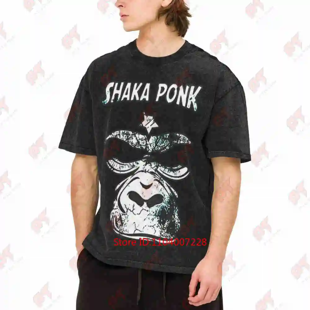 Shaka Ponk Skull Money Bag Vintage Washed Tee Pure Cotton T-Shirt