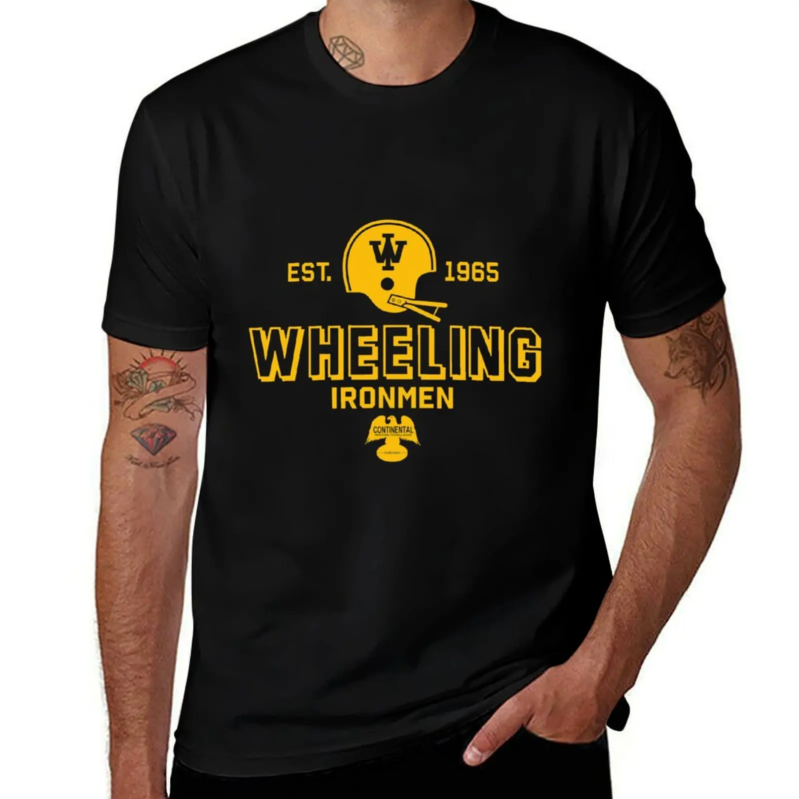 Wheeling Ironmen 1965 Continental Football League T-Shirt Essential Solid Color T-Shirt