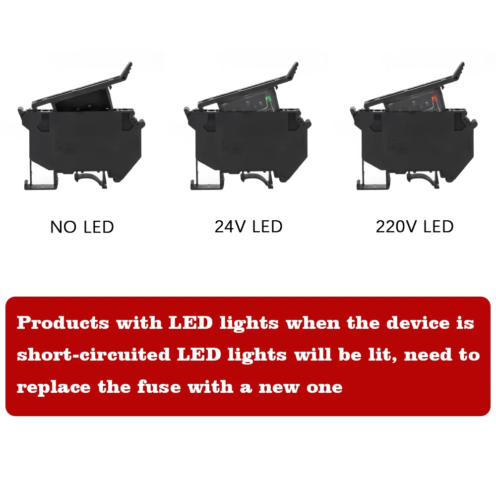 10 Teile/los Din-schiene Terminal Blöcke UK-5-HESI Schwarz Stecker Schraube Sicherung Terminal Block Stecker Schraube Sicherung Halter Leiter – Detail 4