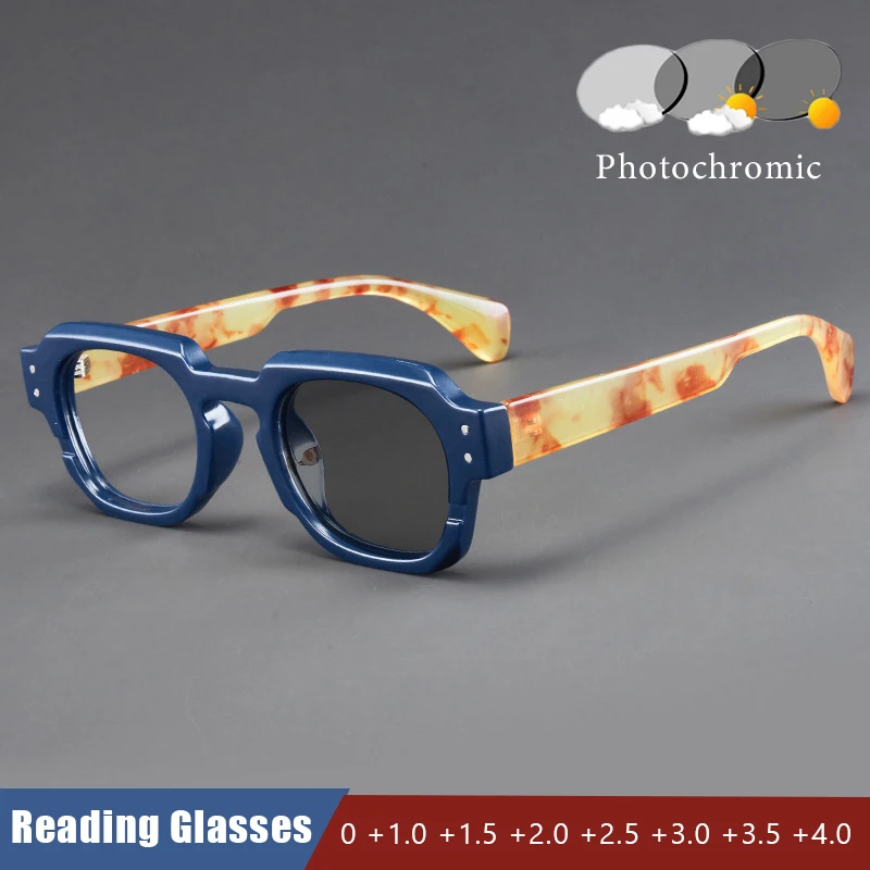 

2025 New Fashionable Oversized Smart Photochromic Reading Glasses Outdoor Sports UV-Protective Extra-Large Presbyopia Glasses