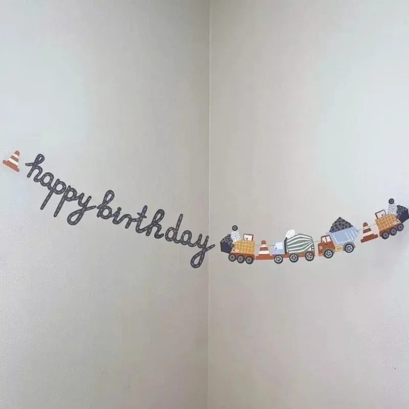 

Car Happy Birthday Children's Birthday Party Decoration Background Banner Birthday Party Photography Props gift