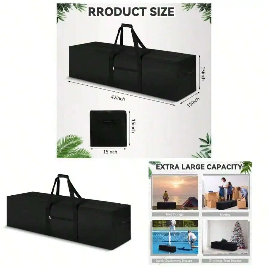 

42x15x15 Inch Large Duffle Bag Heavy Duty Waterproof Camping Tent Sports Equipment Moving Storage