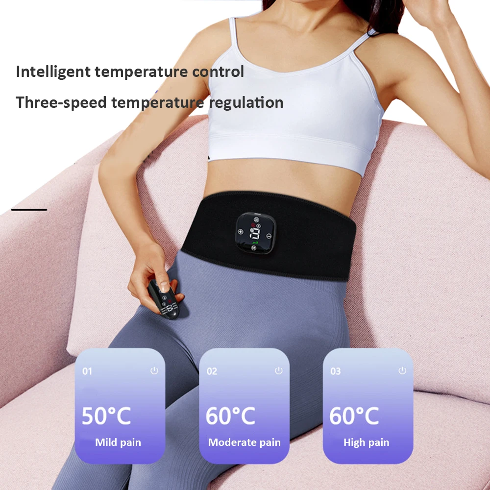 Rechargeable Heated Vibrator Massage Slimming Belt Lose weight Electric Abdominal Massager Period Pain Relief Device Household