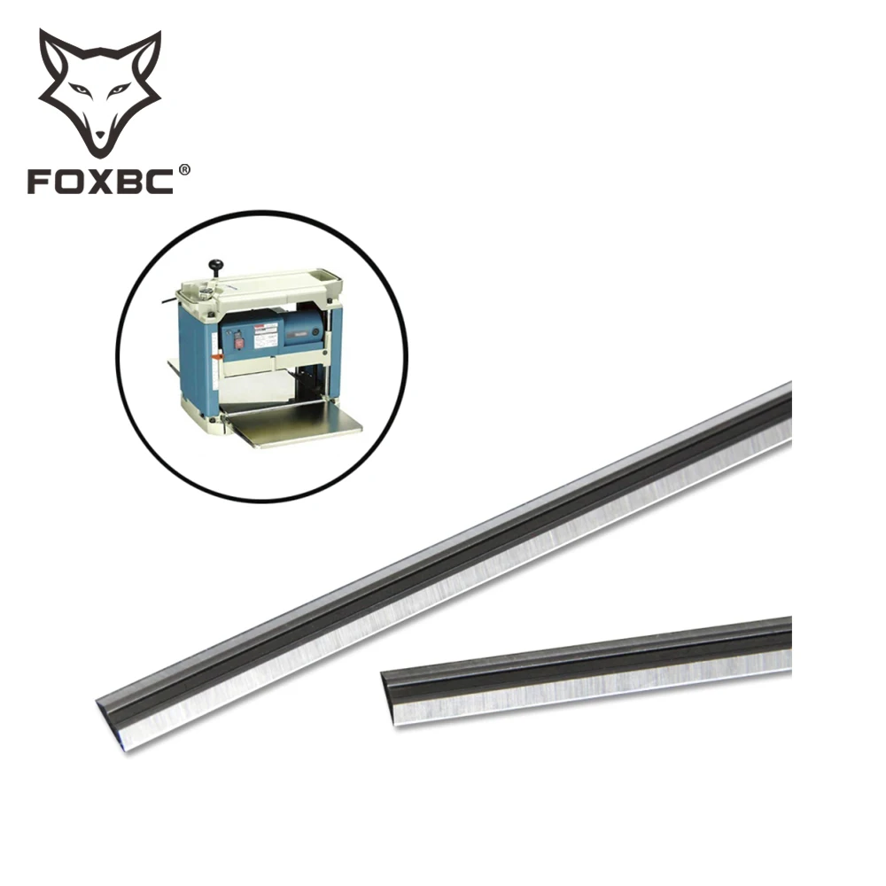 FOXBC-hojas para cepilladora de madera de espesor HSS, herramienta de carpintería para Makita 2012NB, 305 y propietarios de hogar, 12 \