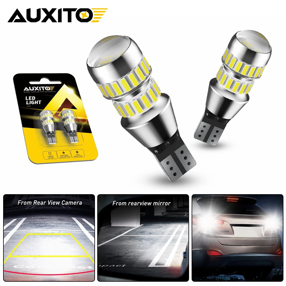 AUXITO 2x T15 W16W LED Bulb Canbus 921 912 For Toyota Land Cruiser 80 100 200 Prado 120 150 FJ Vehicle Car Reverse Backup Lights