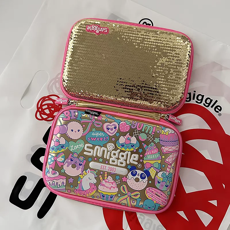 Australia Smiggle Gold Sequins Tornister dla dzieci Plecak o dużej pojemności Plecak z kreskówek Prezent dla ucznia szkoły podstawowej i średniej