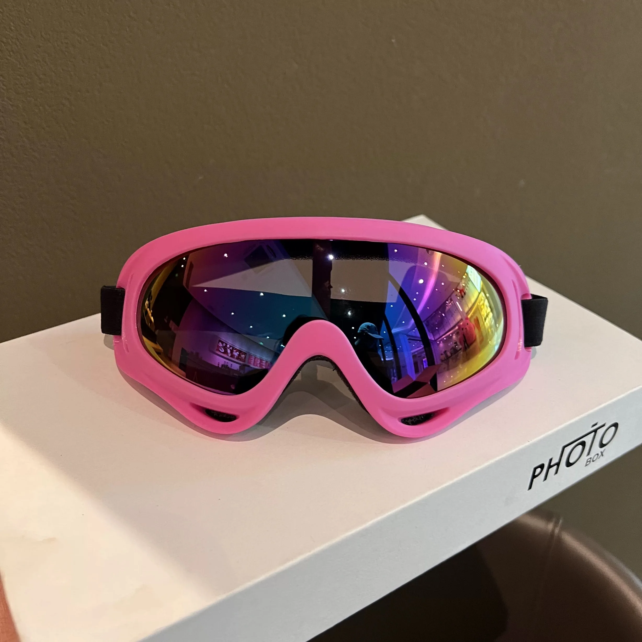 

Лыжные очки для девочек, противотуманные детские лыжные очки, ветрозащитные, пескозащитные лыжные очки, розовые