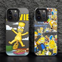 Cartoon The Simpsons Phone Case for IPhone 16 15 14 13 12 11 Pro Max X XR XSMAX 8 7 Plus Candy Matte Shockproof Back Cover
