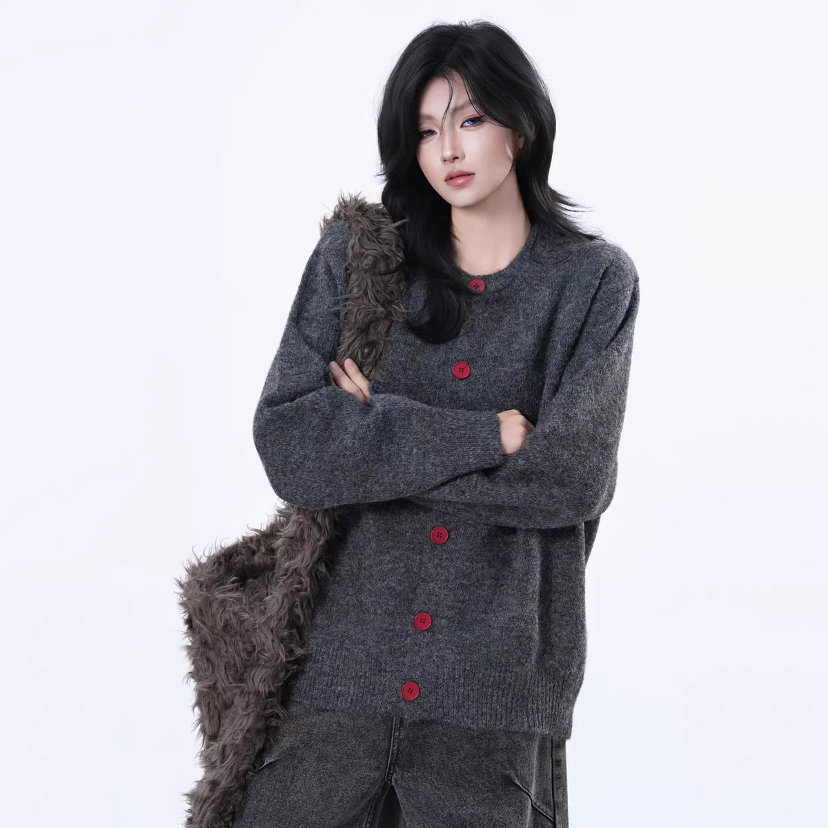 

Thiened Winter Women's Knitted Sweater Overhead Sle Direct S from Dongguan Daliang New Model from Flagip Store