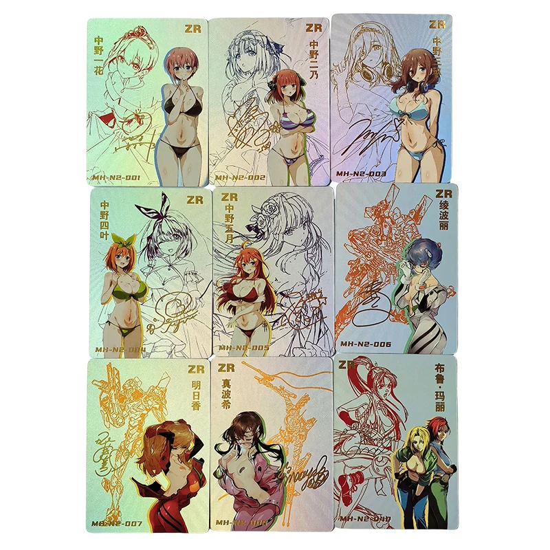 Anime Goddess Story DIY ACG ZR Flash Card Blue Mary Megumi Kato Shenhe Nakano Miku Toys for boys Collectible Card Birthday Gifts